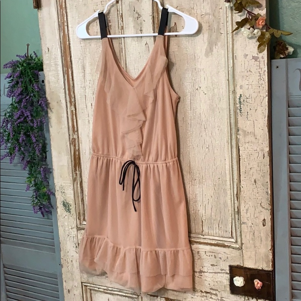 Vintage Tulle ruffle slip dress